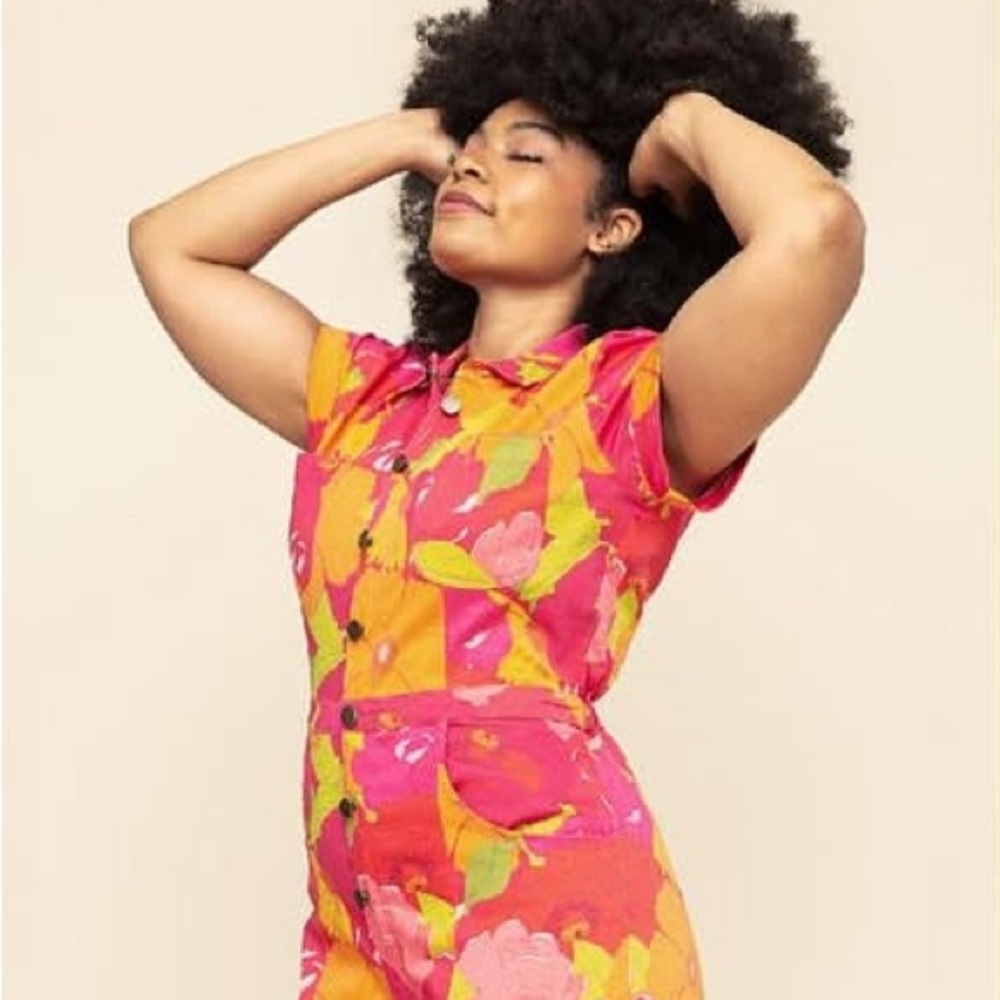 Mixed by Nasrin Floral Bloom Romper XL